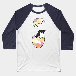 Little Penguin Popping out of her Funny Easter Egg Baseball T-Shirt